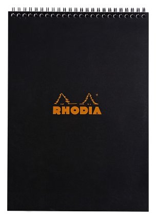 Poznámkový blok Classic, A4, linkovaný, 80l, 80g, spirálový, černý