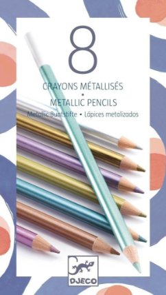 DJECO Sada 8 pastelek s metalickým efektem