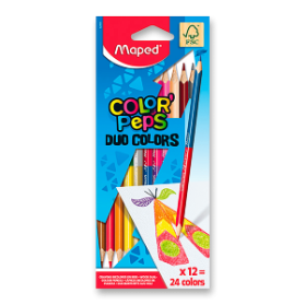 Pastelky Maped Color'Peps Duo oboustranné pastelky, 24 barev