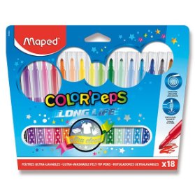 Dětské fixy Maped Color'Peps Long Life 18 barev