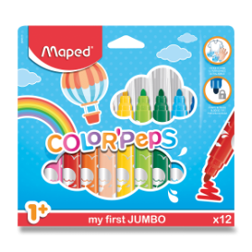 Dětské fixy Maped Color'Peps Jumbo 12 barev