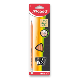 Tužka Maped Black´Peps s pryží různá tvrdost, 3 ks tvrdost HB (číslo 2), 3 ks