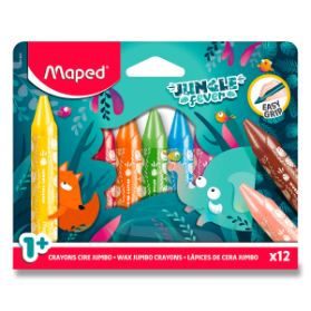 Voskovky Maped Jungle Fever Jumbo 12 barev
