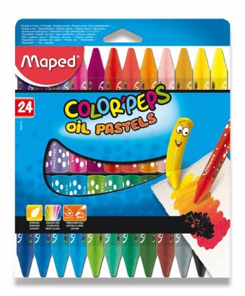 Olejové pastely Maped Color'Peps Oil Pastels 24 barev, trojhranné