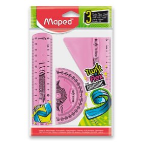 Sada pravítek Maped Twist´n Flex 3dílná sada, růžová