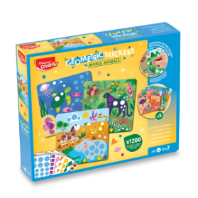 Sada Maped Creativ Geometric Stickers - Samolepky zvířátka