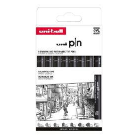 PIN Classic sada 8 ks linerů, černý