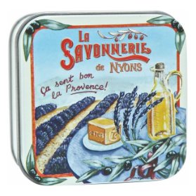 Mýdlo v plechové dóze provence - levandule