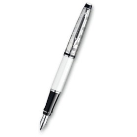 Waterman Expert DeLuxe White CT plnicí pero hrot F