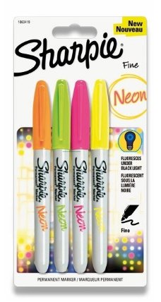 Permanentní popisovač Sharpie Neon sada 4 barev