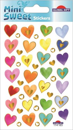 Samolepky Colorful hearts