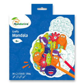 Omalovánky Avenue Mandarine Graffy Pop Mandala Příšerky