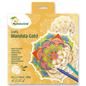 Omalovánky Avenue Mandarine Graffy Mandala Gold
