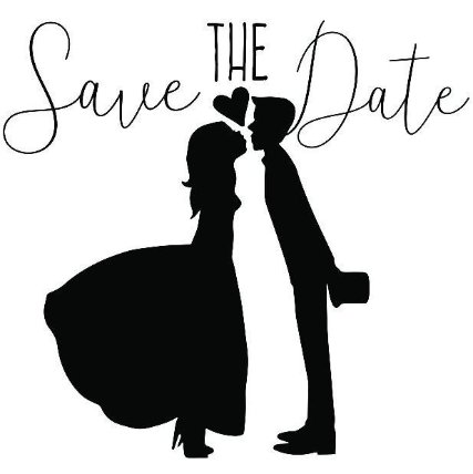 Dřevěné razítko Aladine velikost F - save the date, náš den
