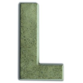 Betonové písmeno k dekoraci 7,6 cm - L
