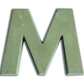 Betonové písmeno k dekoraci 7,6 cm - M