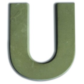 Betonové písmeno k dekoraci 7,6 cm - U