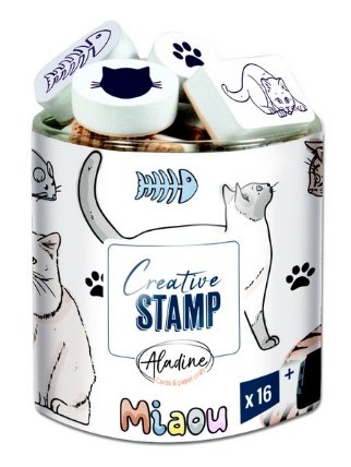 Razítka Aladine CREATIVE STAMPS, 16 ks - kočky