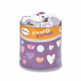 Razítka Stampo Scrap - srdíčka 35 ks