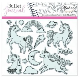 Razítka Stampo Bullet Journal - Jednorožci