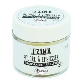 Embosovací prášek IZINK - průhledný třpytivý, 25 ml