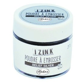 Embosovací prášek IZINK - stříbrný, 25 ml