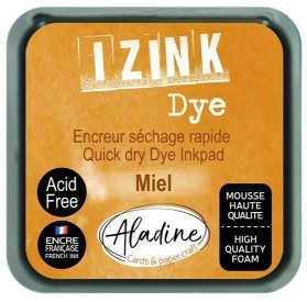 Razítkovací polštářek IZINK DYE rychleschnoucí - tmavě žlutý