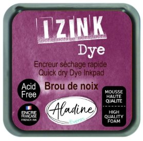 Razítkovací inkoust IZINK DYE - kaštanově hnědá/ 8x8 cm