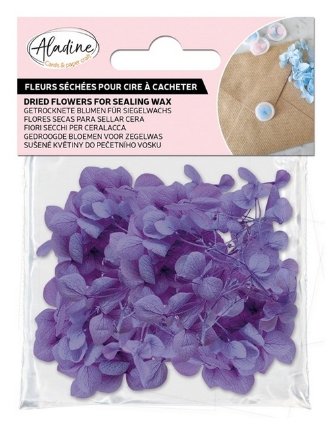 Sušené květiny do pečetí - violet, fialové