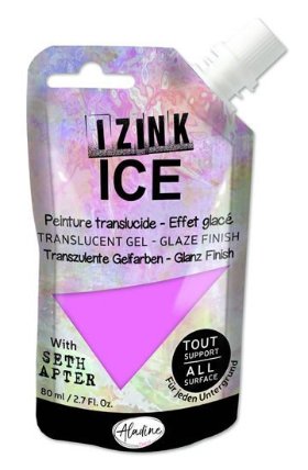 Průsvitná gelová barva IZINK Ice - růžová 80 ml