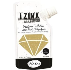 Diamantová barva IZINK Diamond - zlatá, 80 ml