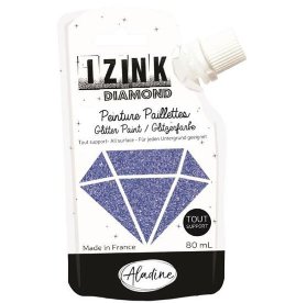 Diamantová barva IZINK Diamond - modrá, 80 ml