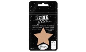 Třpytky IZINK Glitter velikost S - pastelová zlatá, 60 ml