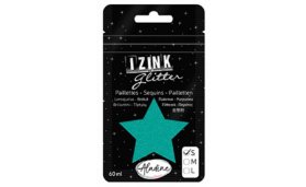 Třpytky IZINK Glitter velikost S - tyrkysová, 60 ml
