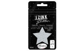 Třpytky IZINK Glitter velikost M - stříbrná, 60 ml