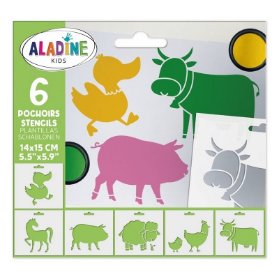 Šablony Aladine, 14x15 cm, 6 ks - Farma