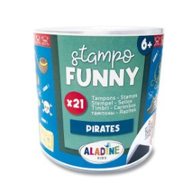 Dětská razítka Aladine Stampo Funny, 21 ks - Piráti