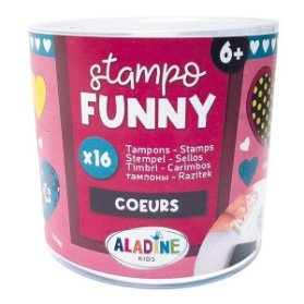 Dětská razítka Aladine Stampo Funny, 16 ks - Srdíčka