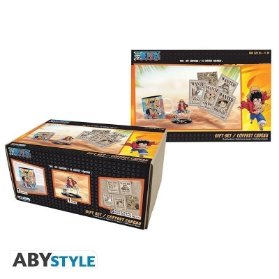 One Piece set Hrnek 320 ml + 2D figurka + pohlednice - Luffy