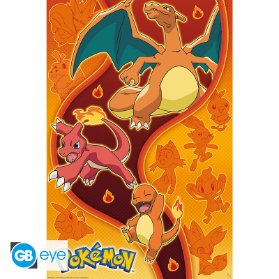 Plakát 61x91,5cm - Pokémon - Fire Type