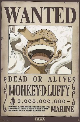 One Piece Plakát Maxi - Wanted Luffy 91,5 x 61 cm