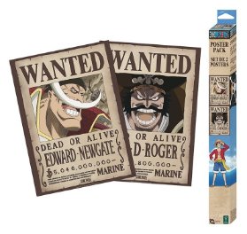 One Piece Set plakátů Wanted Roger & Whitebeard 52 x 38 cm (2 ks)