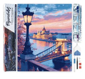 Diamantové malování - Budapešť Za Soumraku 40x50cm bez rámu