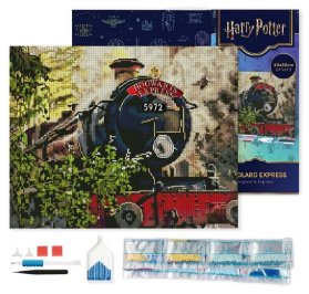 Diamantové malování - Harry Potter - Bradavický expres 40 x 50 cm na rámu