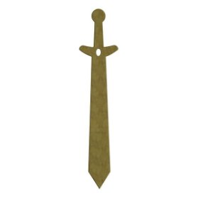 Dřevěný výřez k dekoraci Gomille, 9 x 40 cm – meč