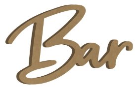 Dřevěný výřez k dekoraci Gomille - Nápis Bar