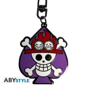 ONE PIECE Kovová klíčenka - Lebka Ace