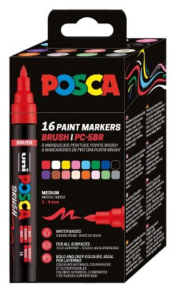 Posca sada popisovačů PC-5BR - mix barev 1 - 4 mm (16 ks)