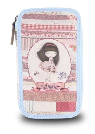 Anekke: Penál dvoupatrový Patchwork prázdný