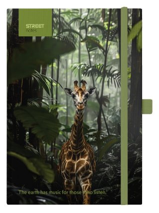 Blok Animals Giraffe A5/100l, 80g, linkovaný, s gumou